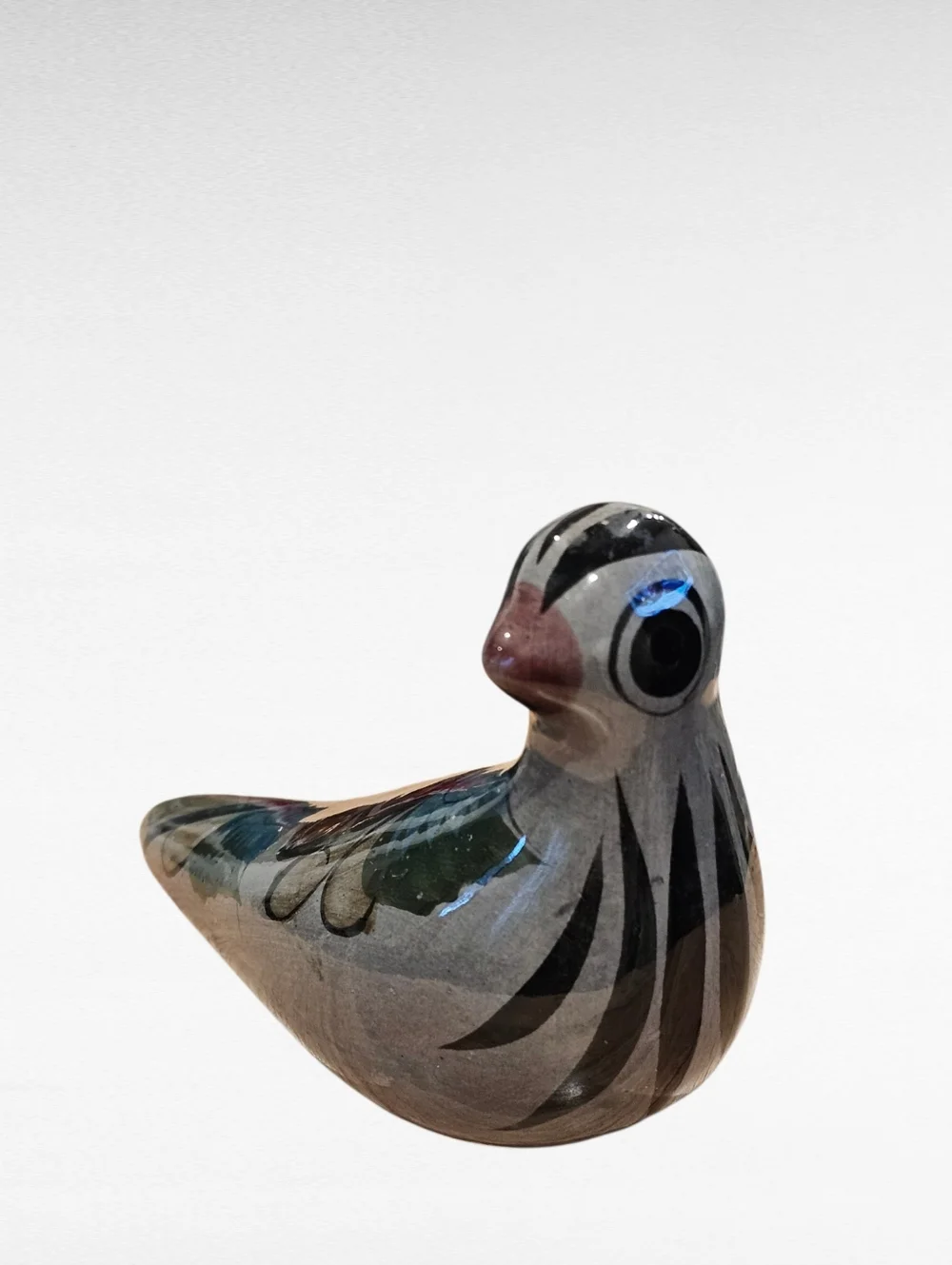 Vintage Tonala Mexican Folk Art Ceramic Bird
